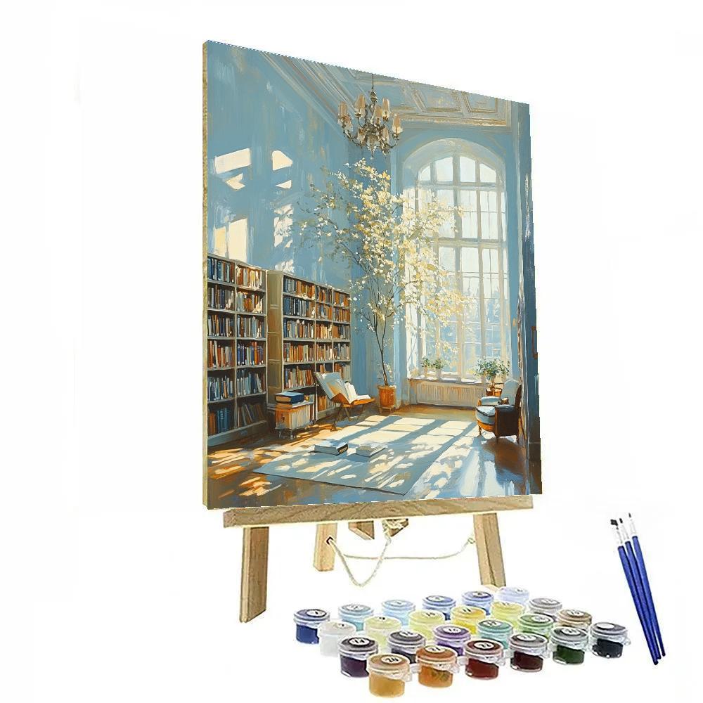Vermeer Inspired Library Light DIY paint by numbers