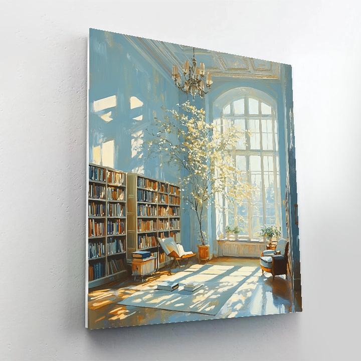 Vermeer Inspired Library Light DIY paint by numbers