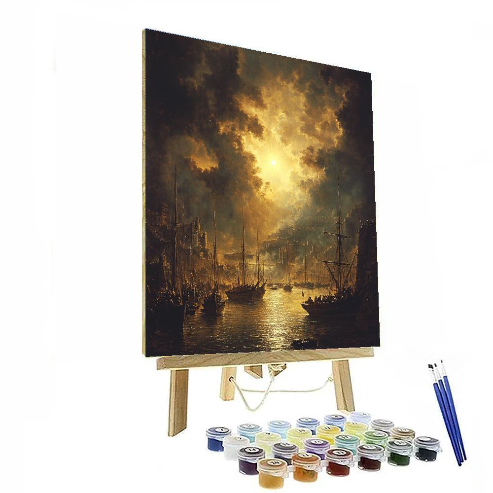 Caravaggio Inspired Stormy Harbor Paint by numbers kits