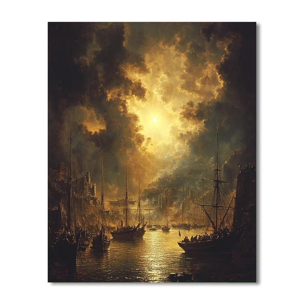 Caravaggio Inspired Stormy Harbor Paint by numbers kits