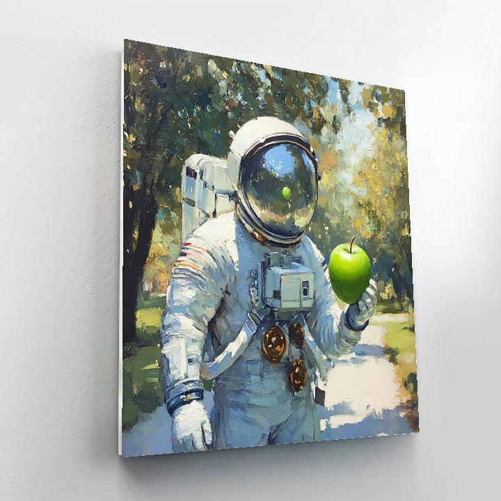 Rene Magritte Inspired Astronaut With Apple Paint by numbers kits