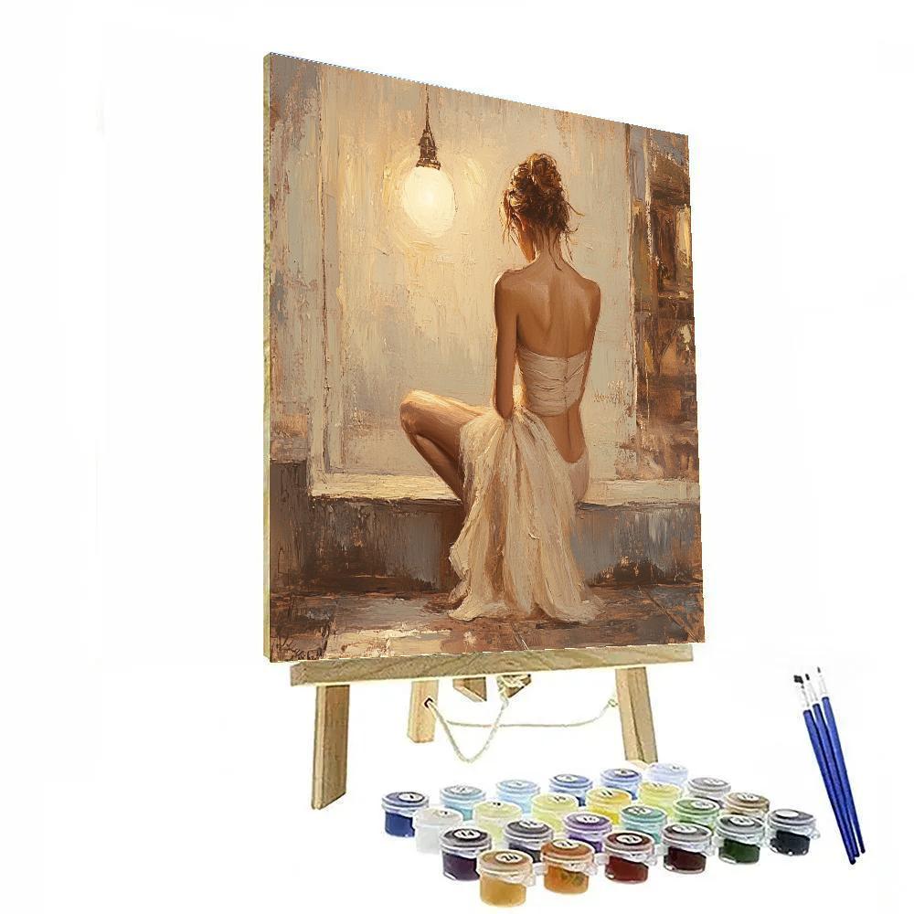 Degas Inspired Ballerina Backstage paint by color