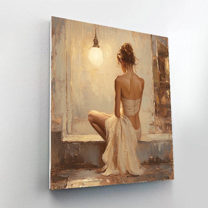 Degas Inspired Ballerina Backstage paint by color