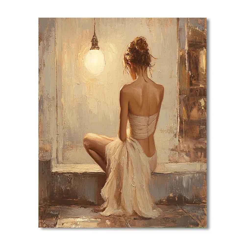 Degas Inspired Ballerina Backstage paint by color