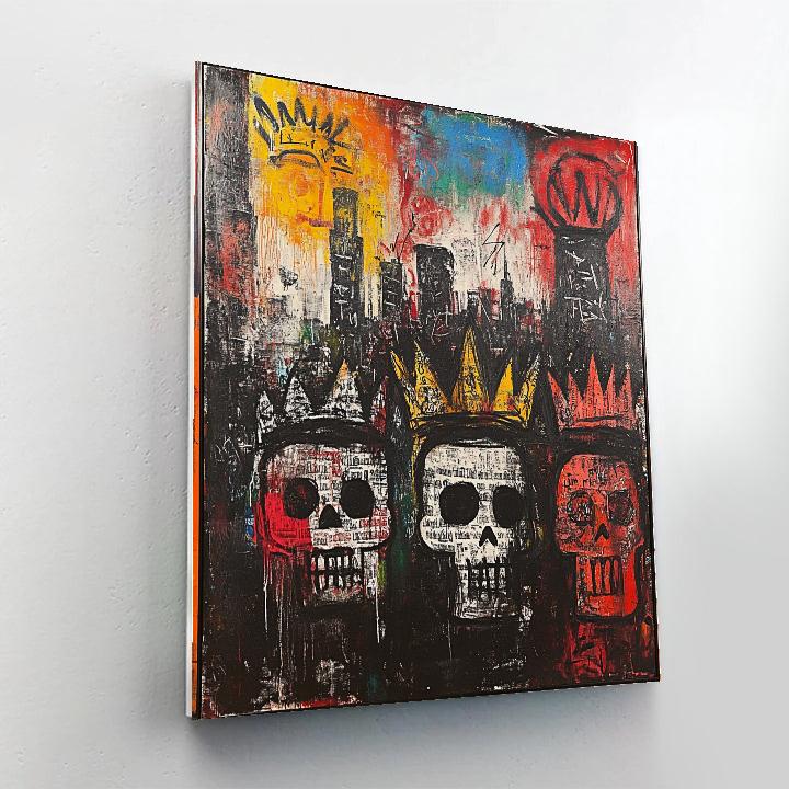 Basquiat Inspired Urban Mythology paint by color