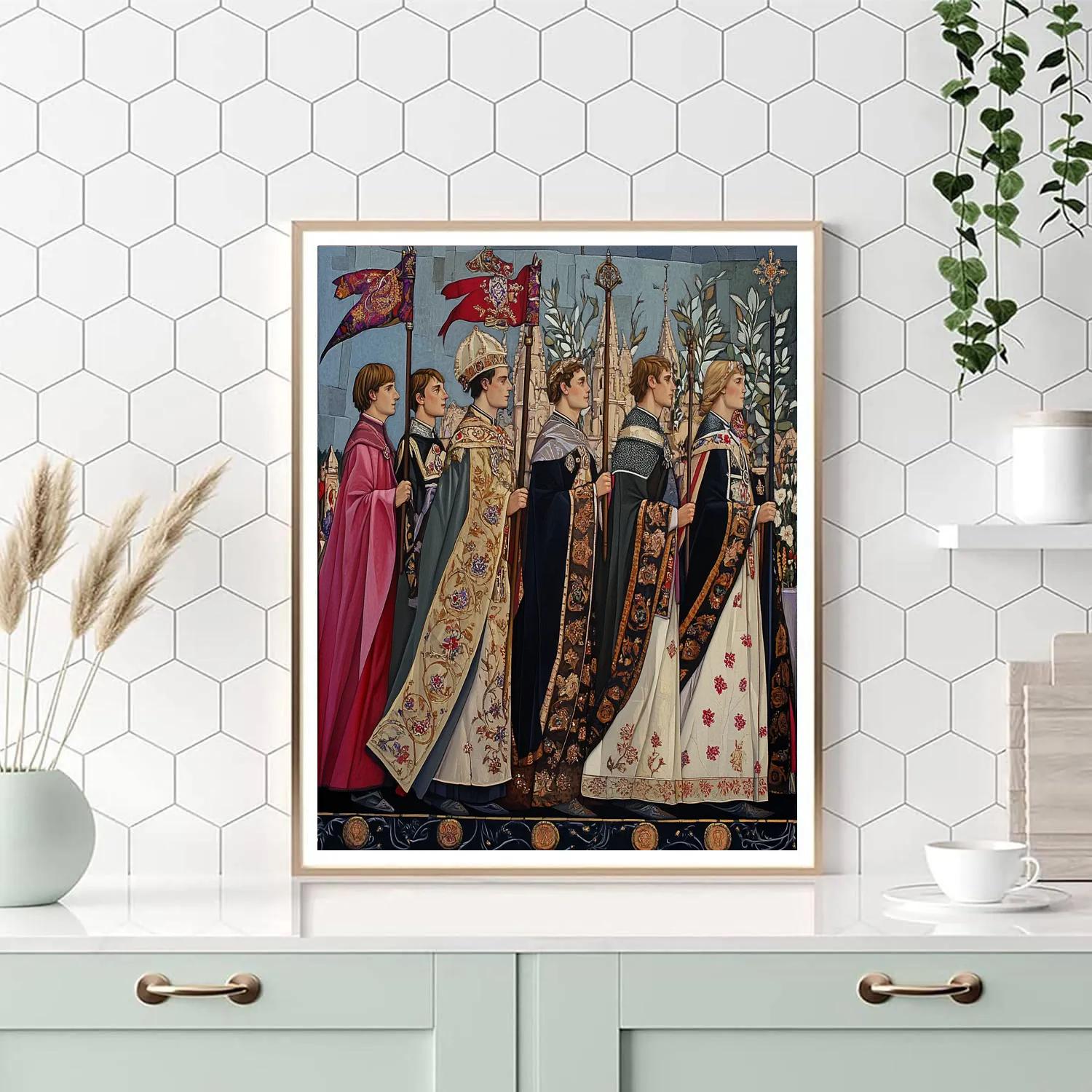 Edward Burne-Jones Inspired Mythic Procession DIY paint by numbers