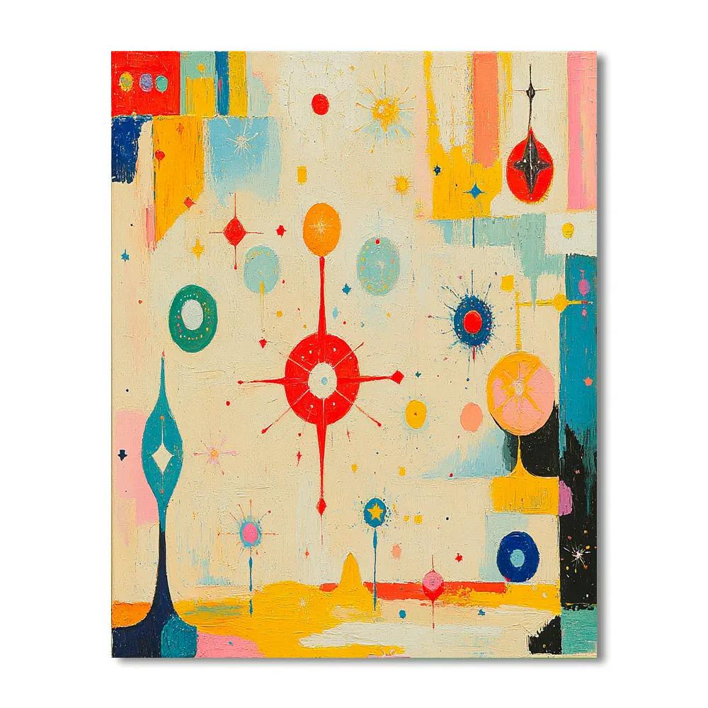 Miro Inspired Dreamy Garden DIY paint by numbers