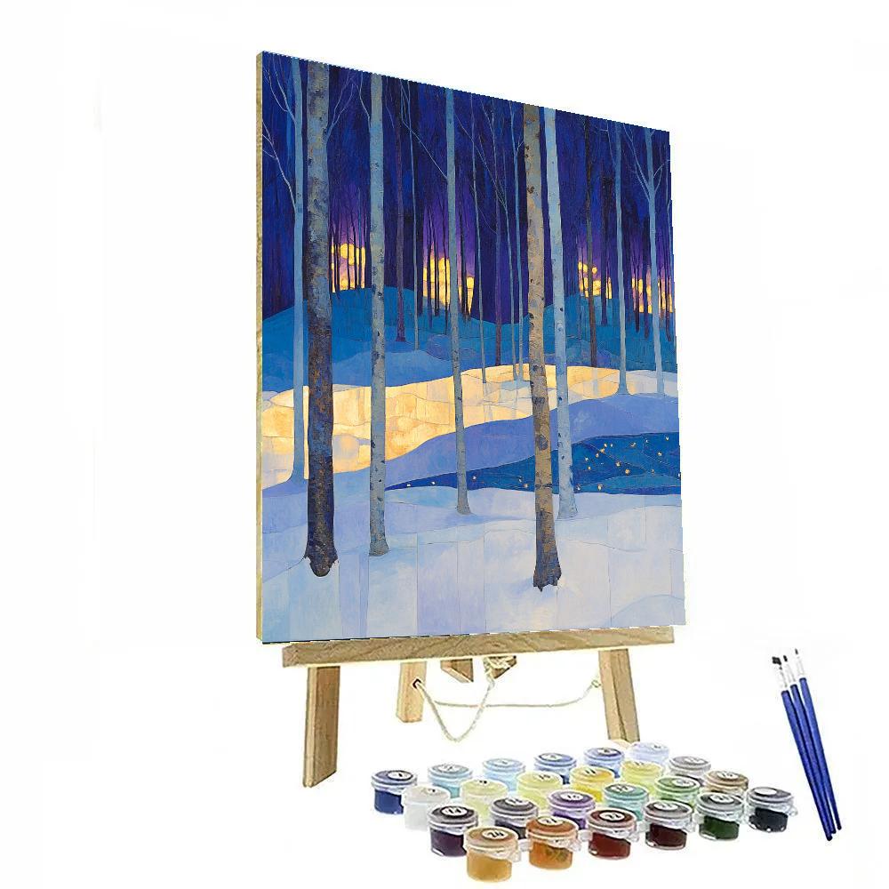 Marianne Von Werefkin Inspired Winter Forest painting number kit