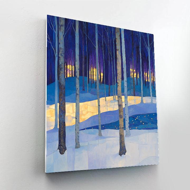Marianne Von Werefkin Inspired Winter Forest painting number kit