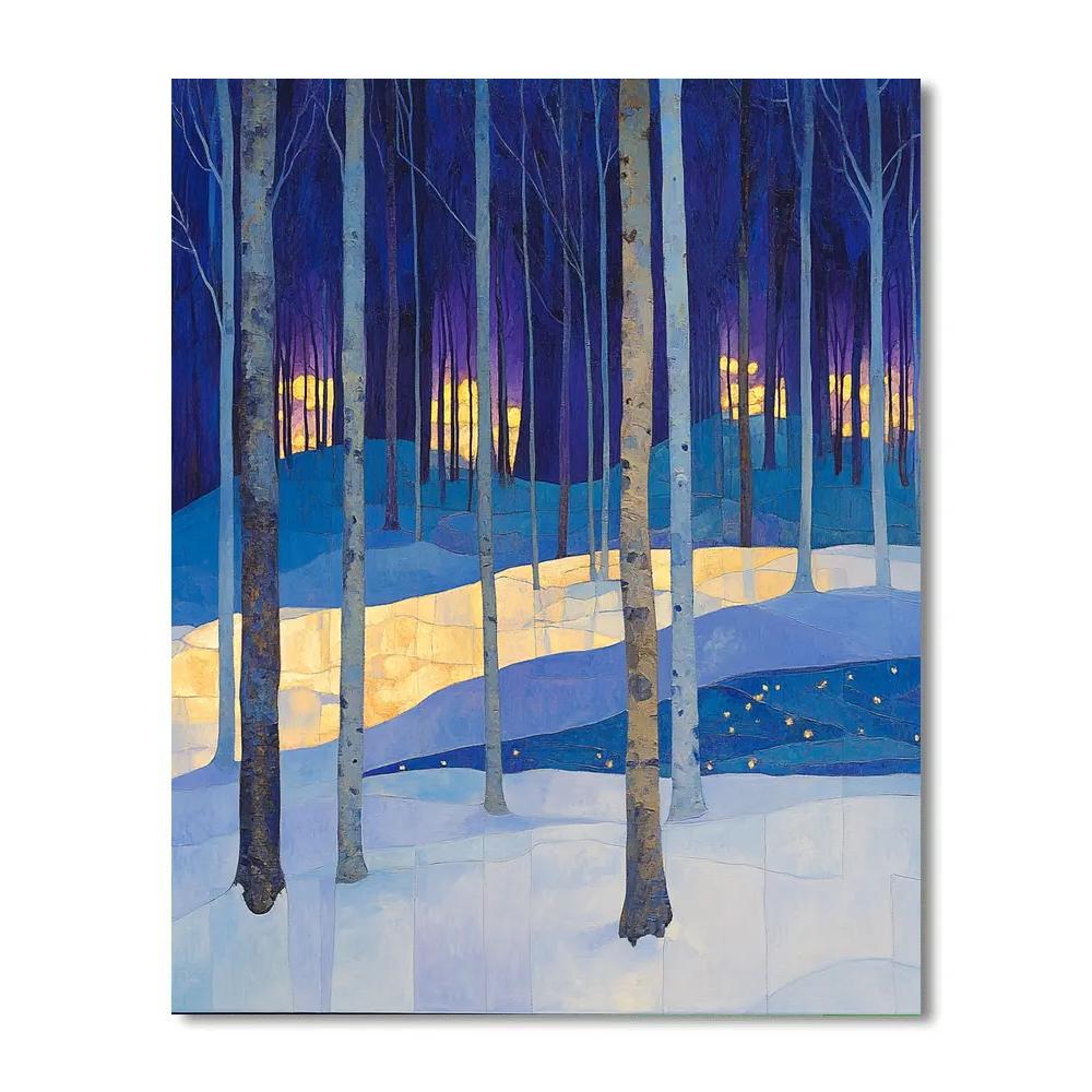 Marianne Von Werefkin Inspired Winter Forest painting number kit