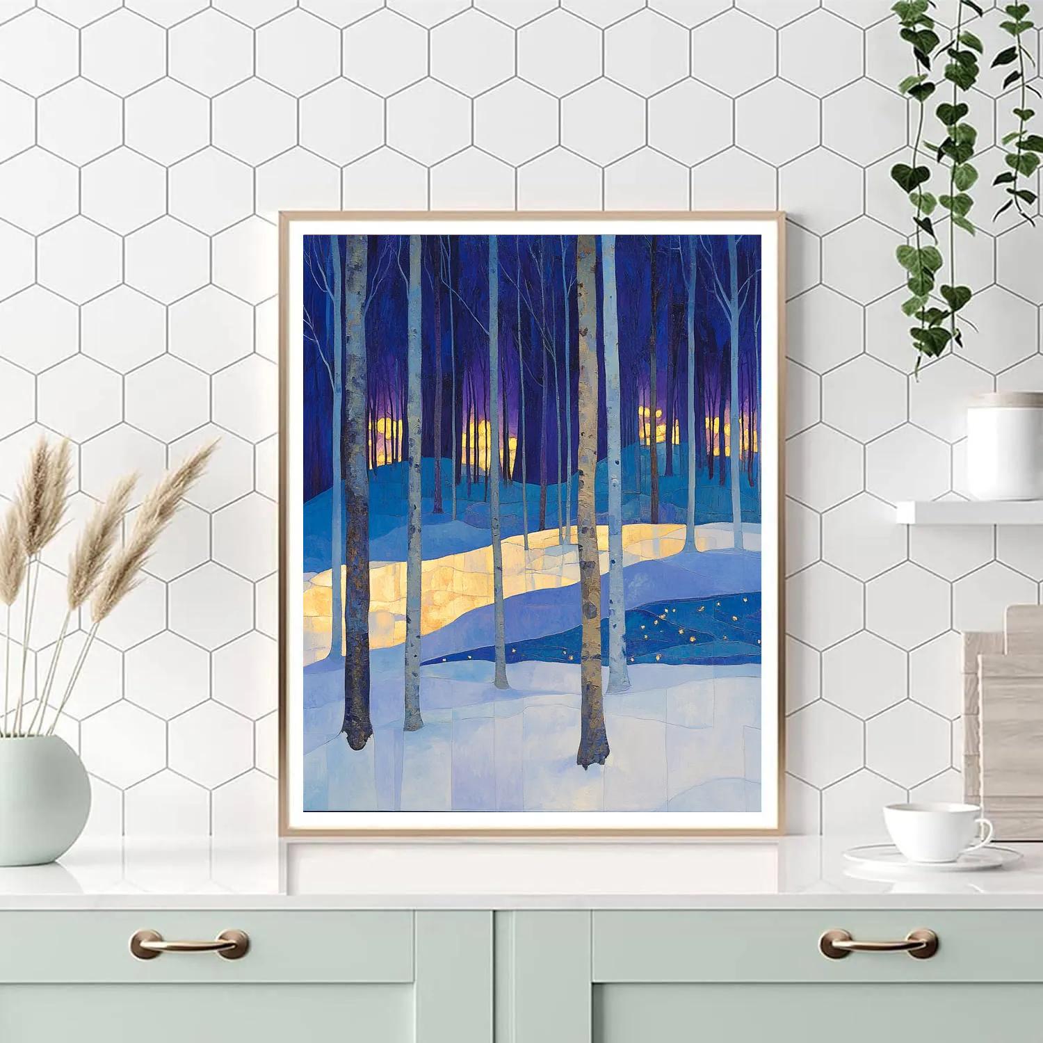 Marianne Von Werefkin Inspired Winter Forest painting number kit