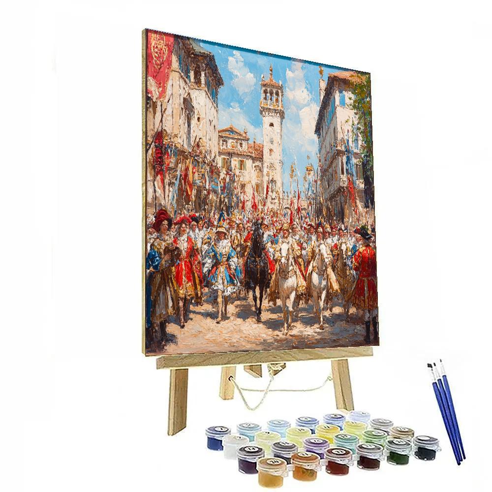 Veronese Inspired Festive Procession Paint by numbers kits