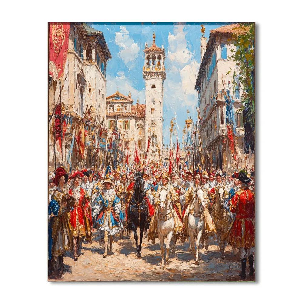 Veronese Inspired Festive Procession Paint by numbers kits