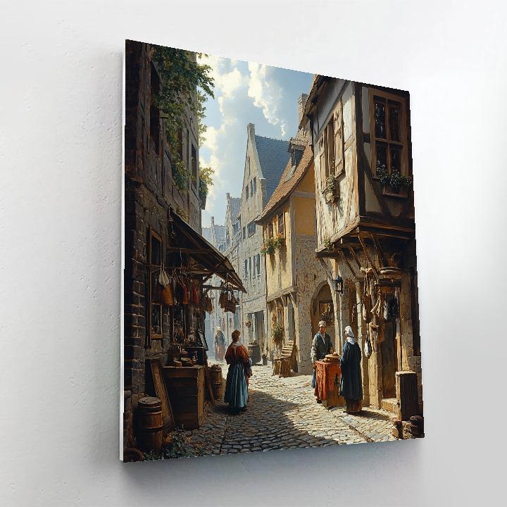 Petrus Christus Inspired Market Street Numbered painting kits