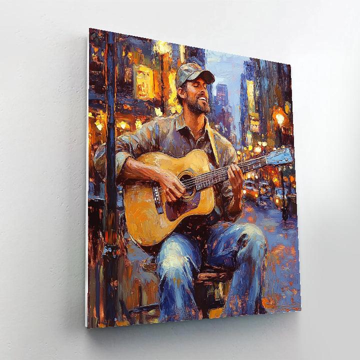 Sargent Inspired Street Musician DIY paint by numbers
