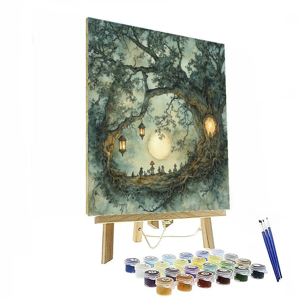 Arthur Rackham Inspired Fairy Clearing Numbered painting kits