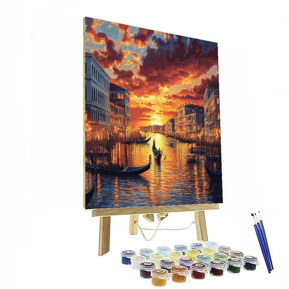 Titian Inspired Venetian Sunset Paint by numbers art