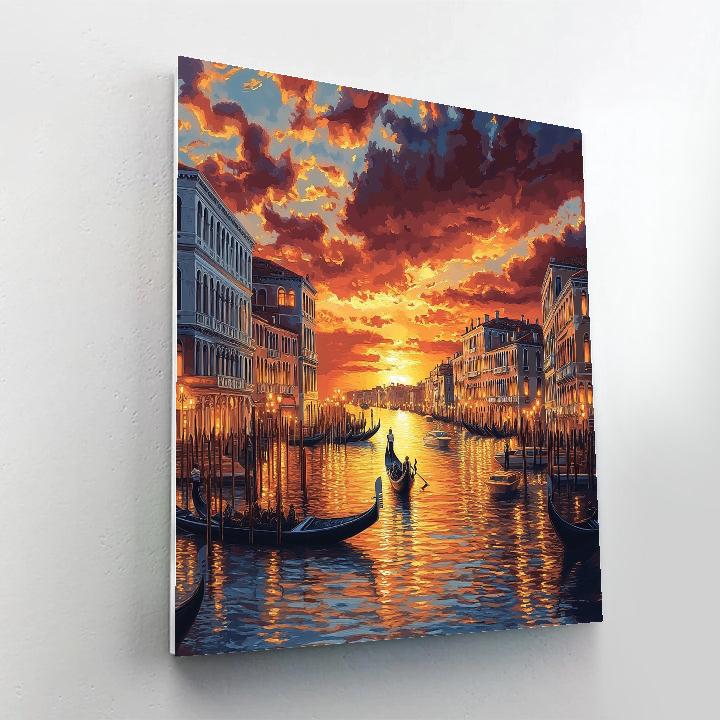 Titian Inspired Venetian Sunset Paint by numbers art