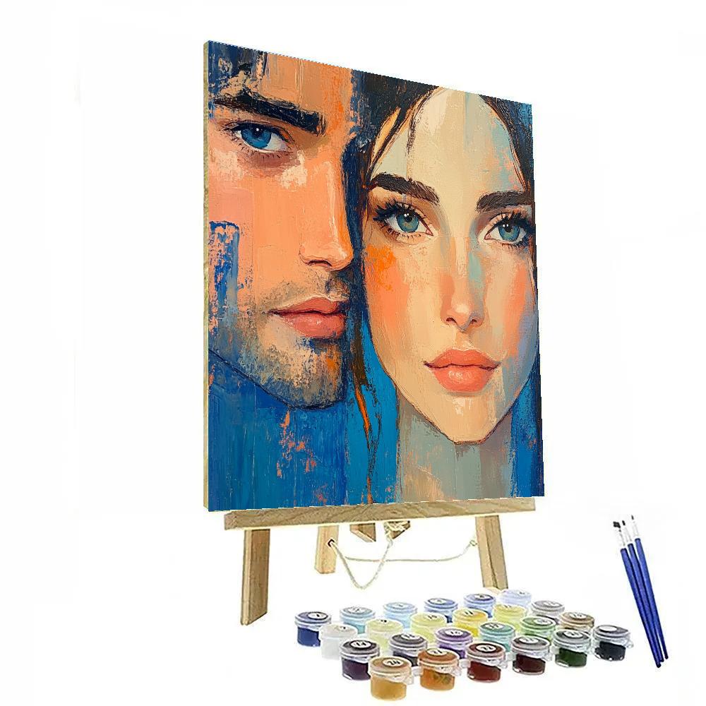 Amedeo Modigliani Inspired Elongated Couple Paint by numbers kits