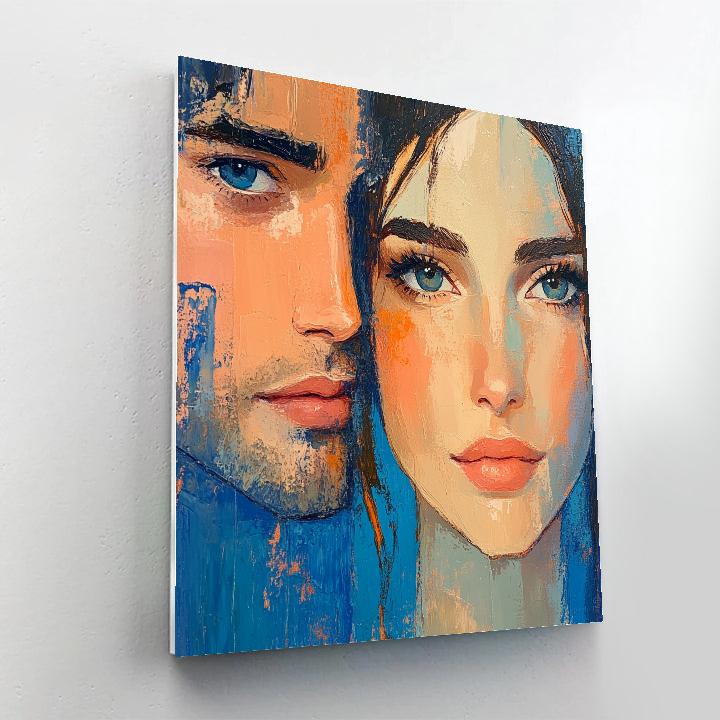 Amedeo Modigliani Inspired Elongated Couple Paint by numbers kits