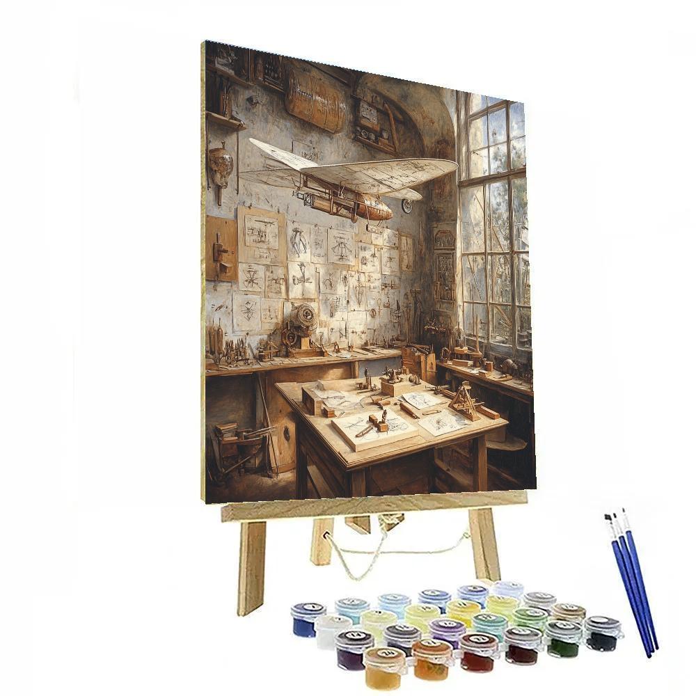 Leonardo Da Vinci Inspired Inventors Workshop paint by number