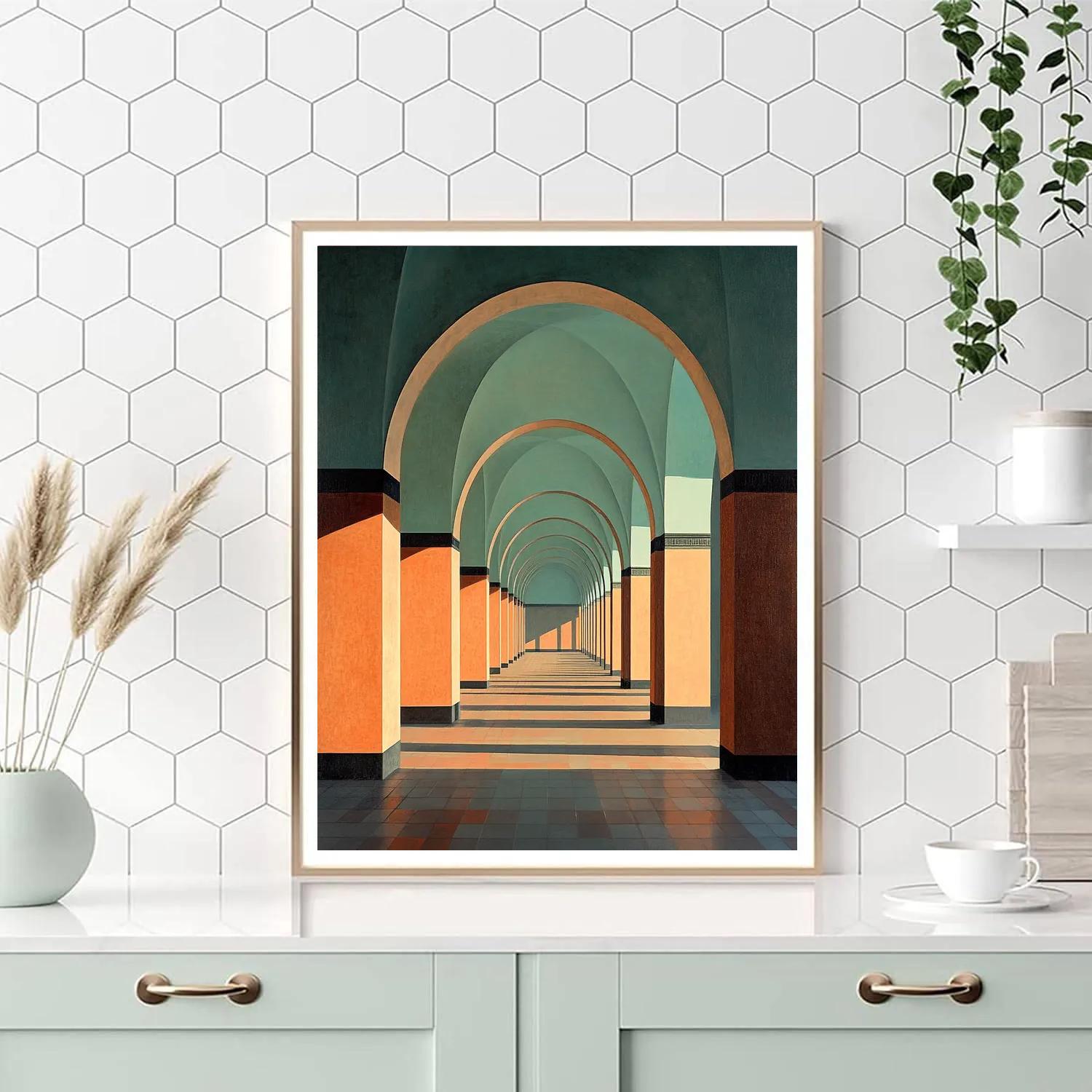Giorgio De Chirico Inspired Silent Station paint by color
