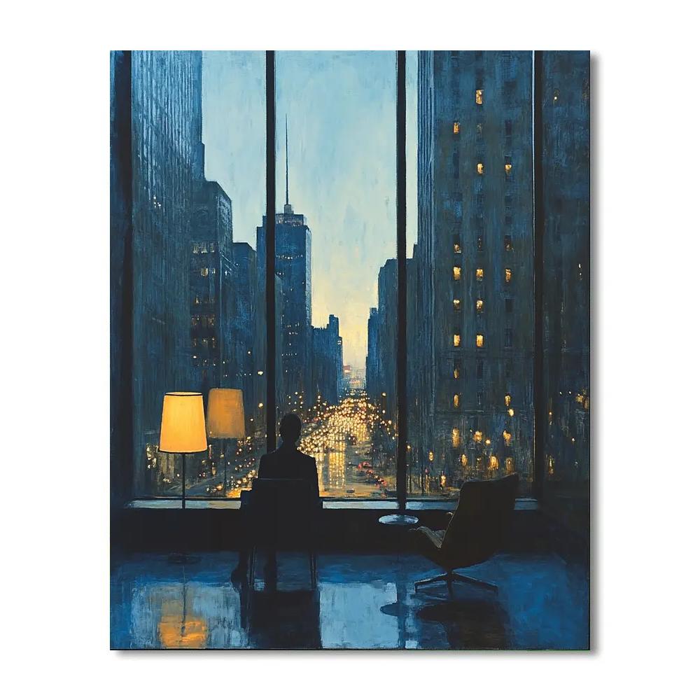 Edward Hopper Inspired Window Seat Paint by numbers art