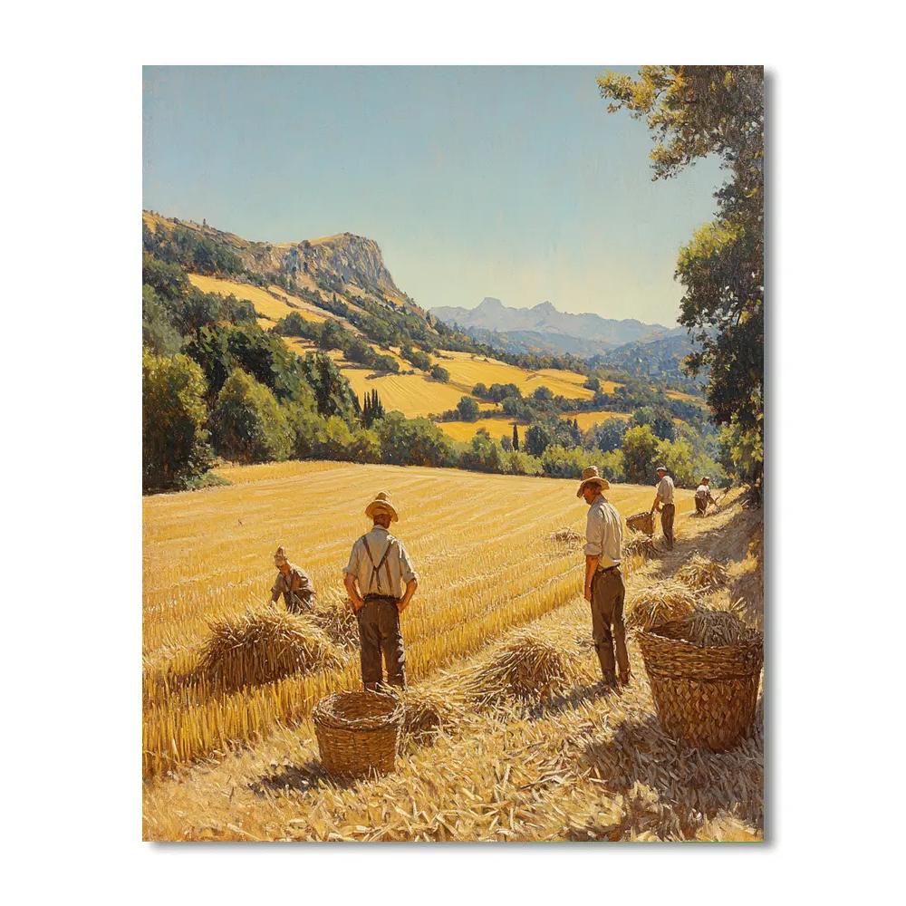 Gustave Courbet Inspired Harvest Workers Paint by numbers kits