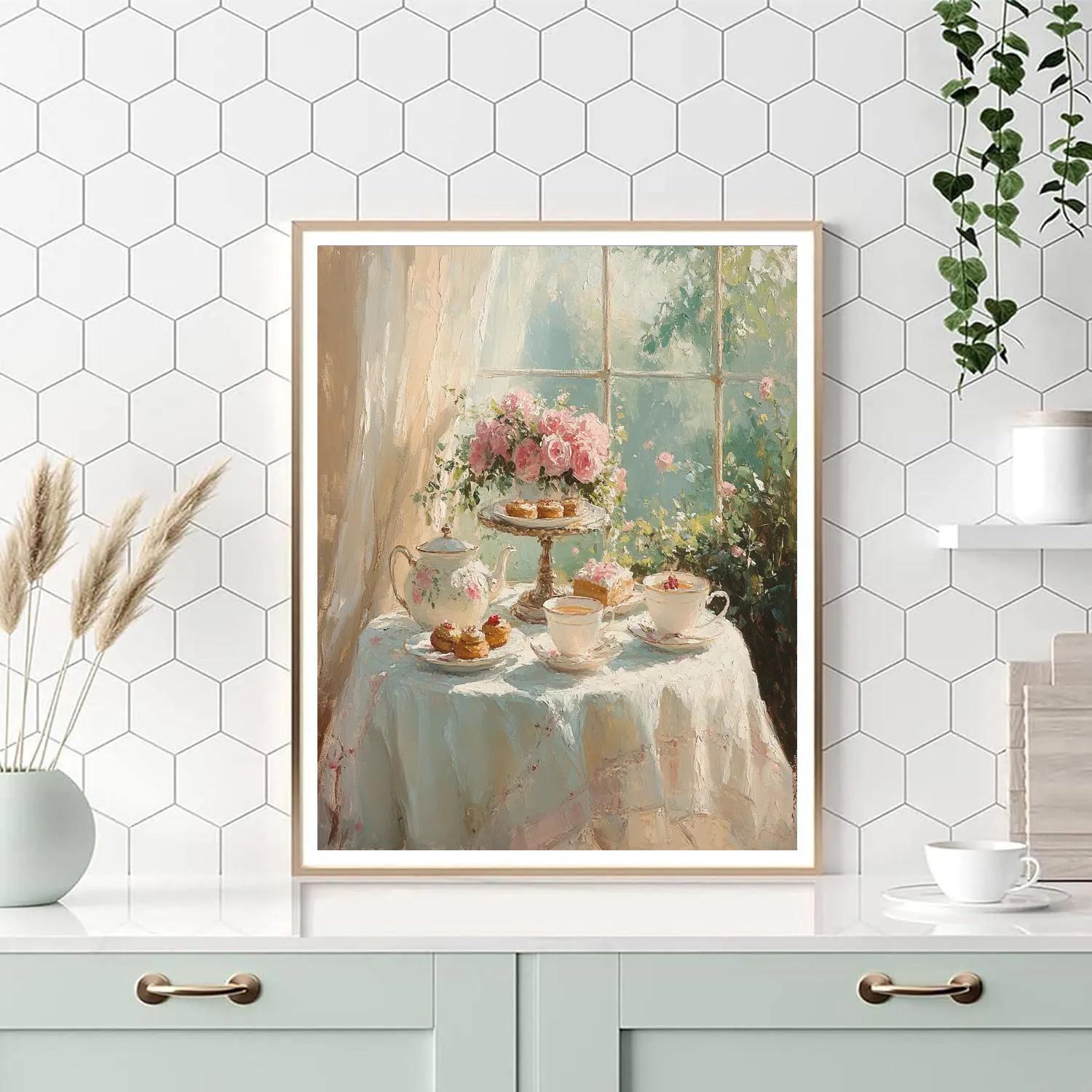Mary Cassatt Inspired Afternoon Tea painting number kit