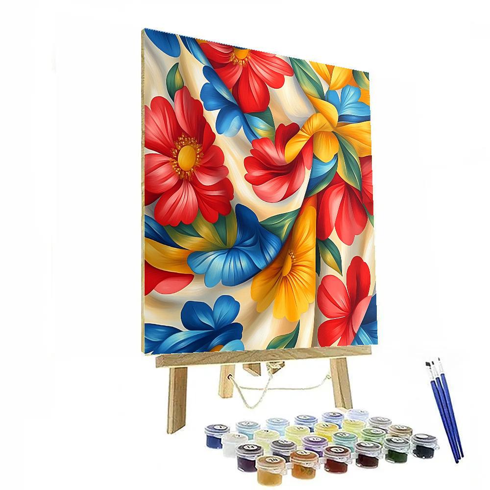 Henri Matisse Inspired Floral Scarf paint by color