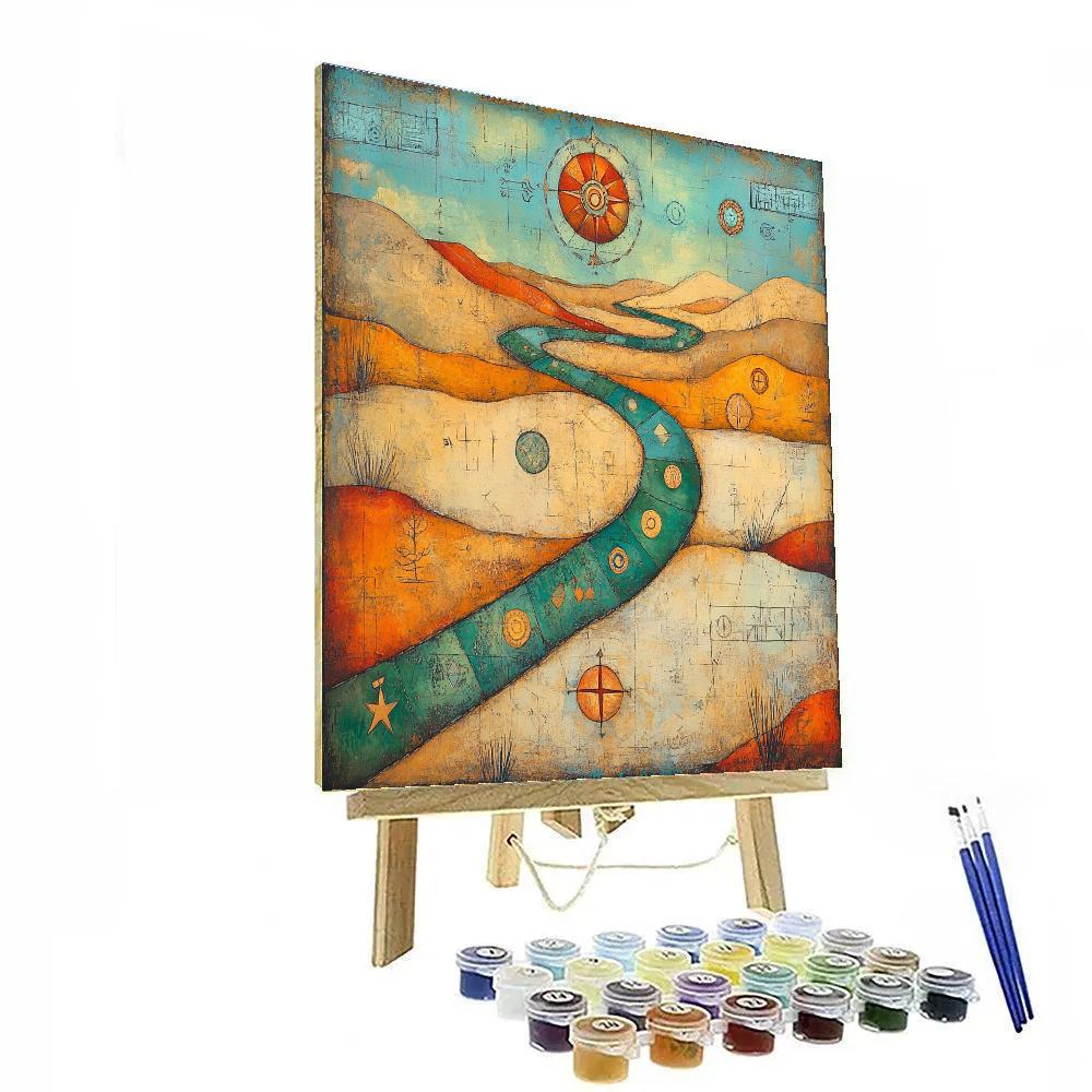 Paul Klee Inspired Desert Map DIY paint by numbers