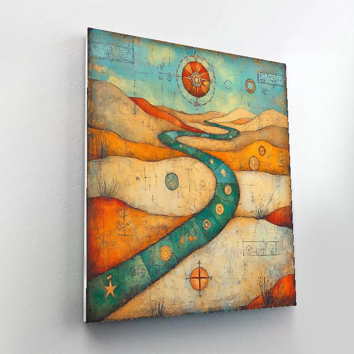 Paul Klee Inspired Desert Map DIY paint by numbers