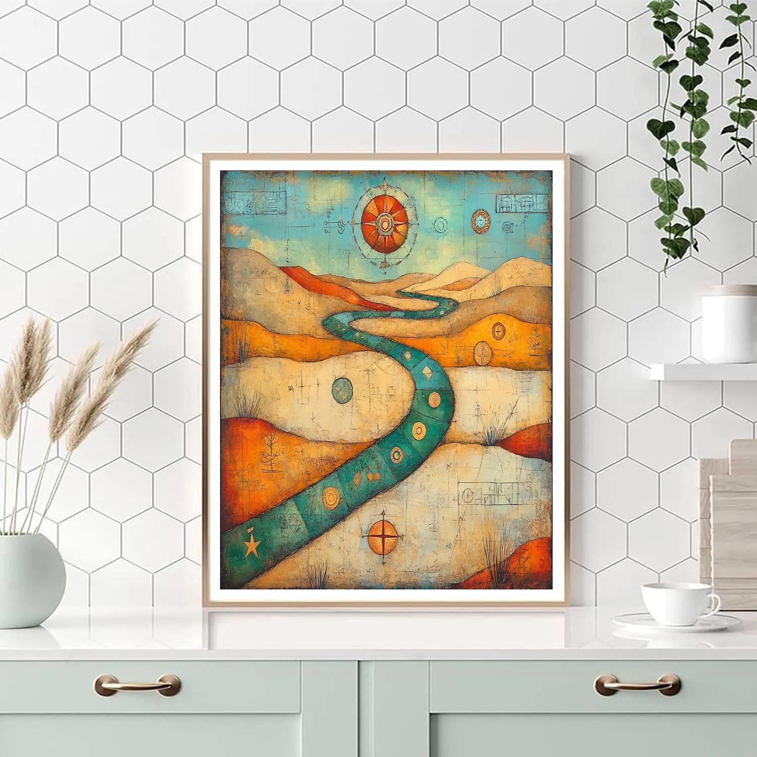 Paul Klee Inspired Desert Map DIY paint by numbers