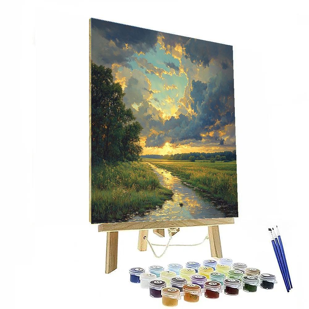 John Constable Inspired Storm Clearing paint by number