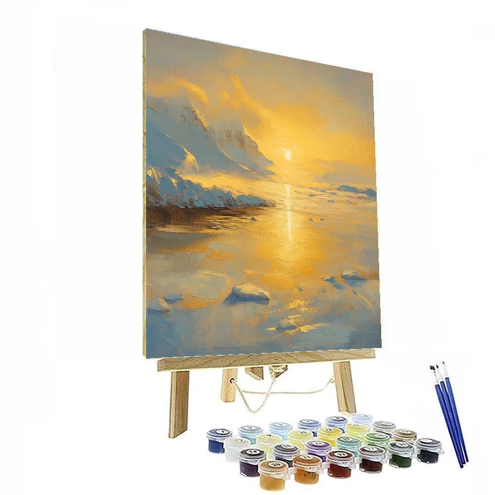 Turner Inspired Golden Glacier DIY paint by numbers