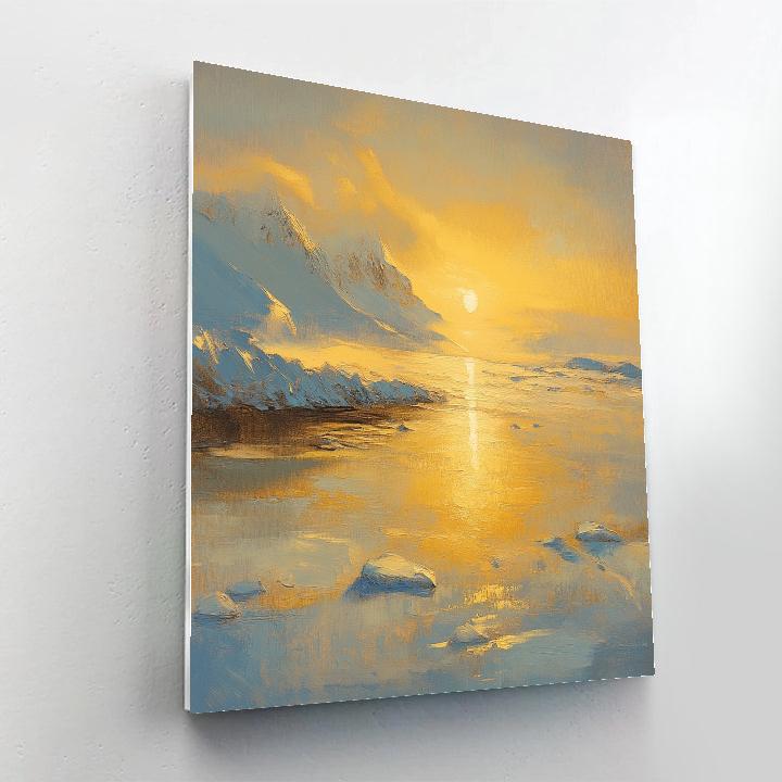 Turner Inspired Golden Glacier DIY paint by numbers