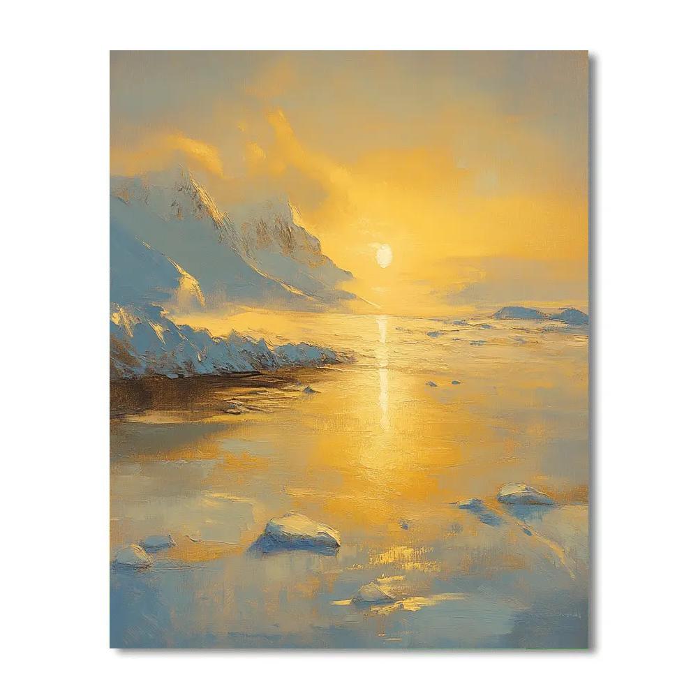 Turner Inspired Golden Glacier DIY paint by numbers