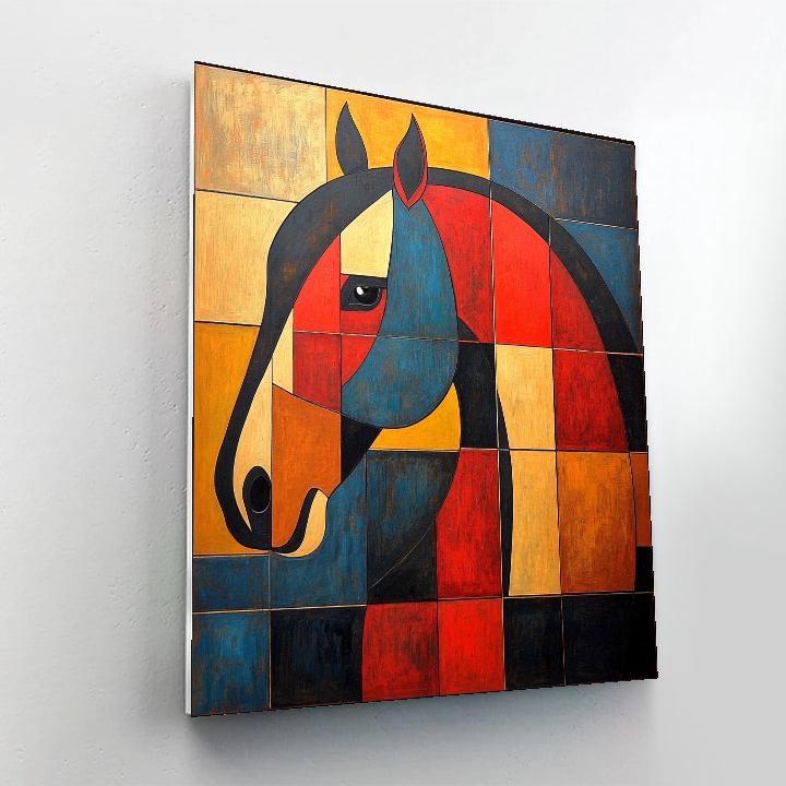 Pablo Picasso Inspired Mythic Horse paint by numbers