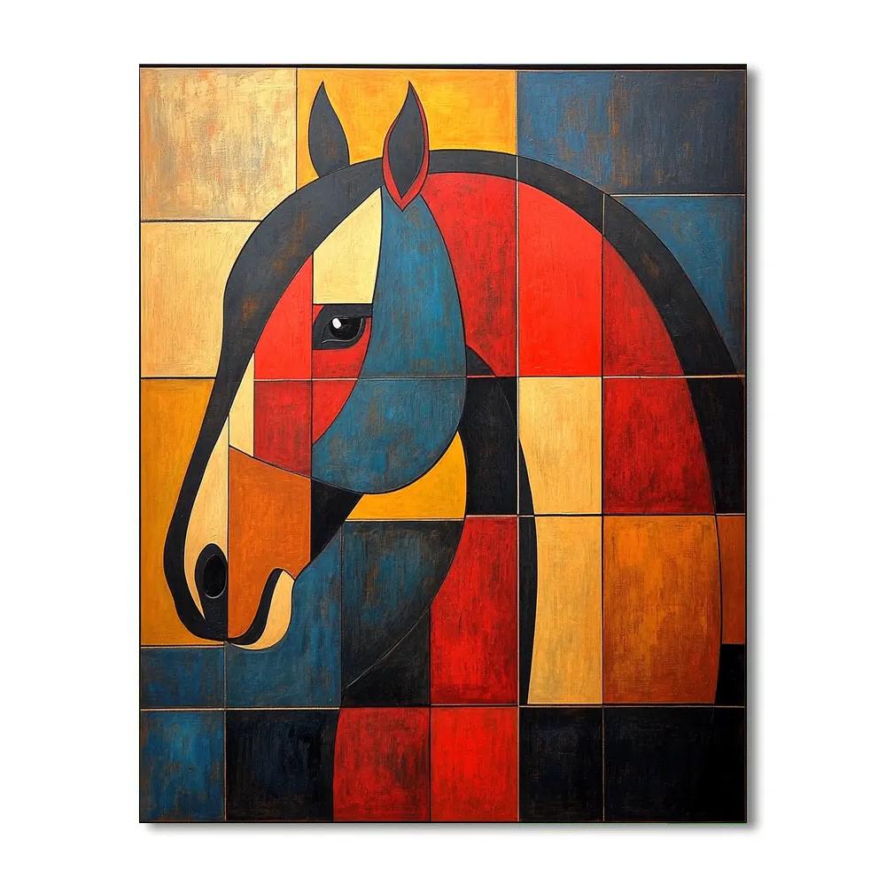 Pablo Picasso Inspired Mythic Horse paint by numbers