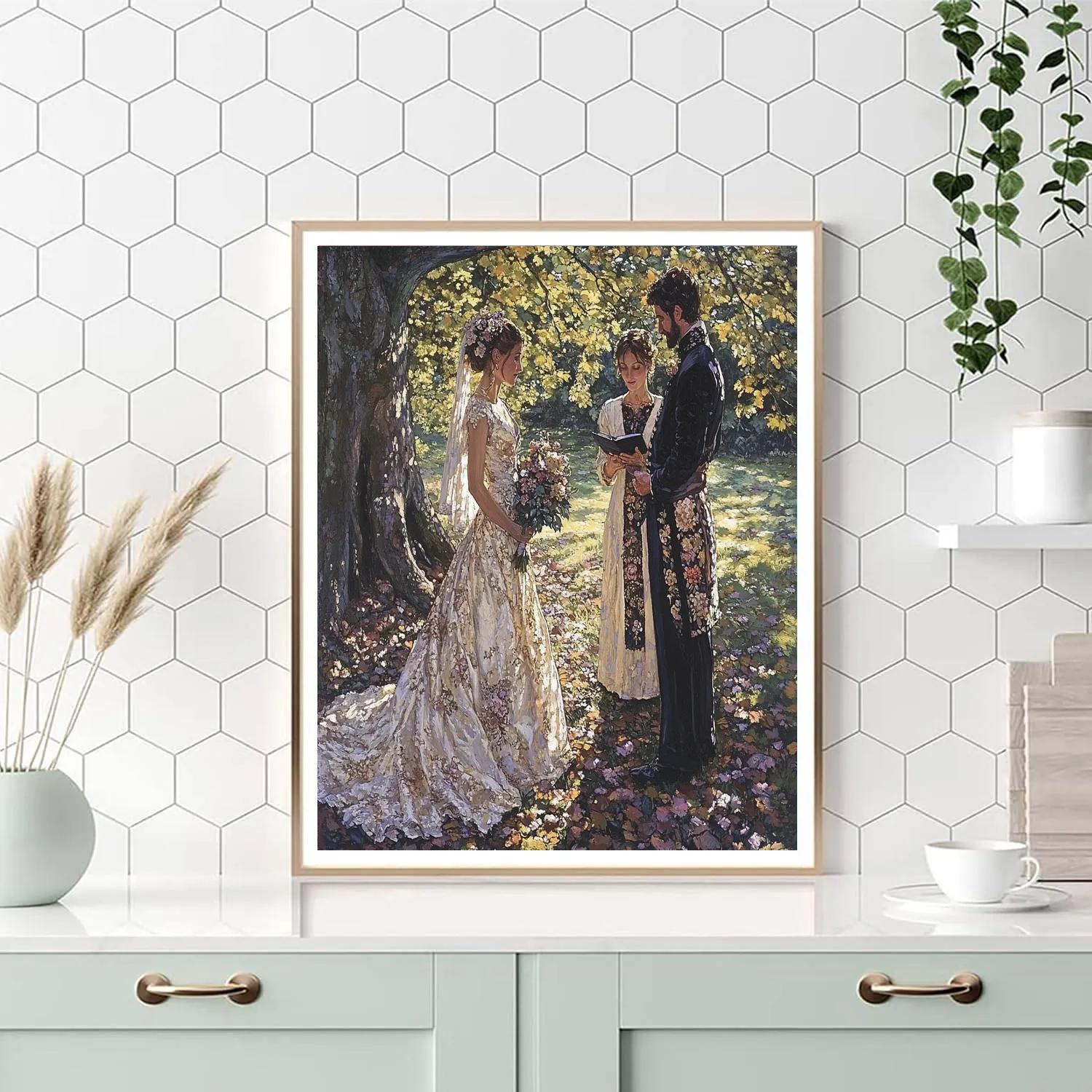 John Everett Millais Inspired Woodland Wedding painting number kit