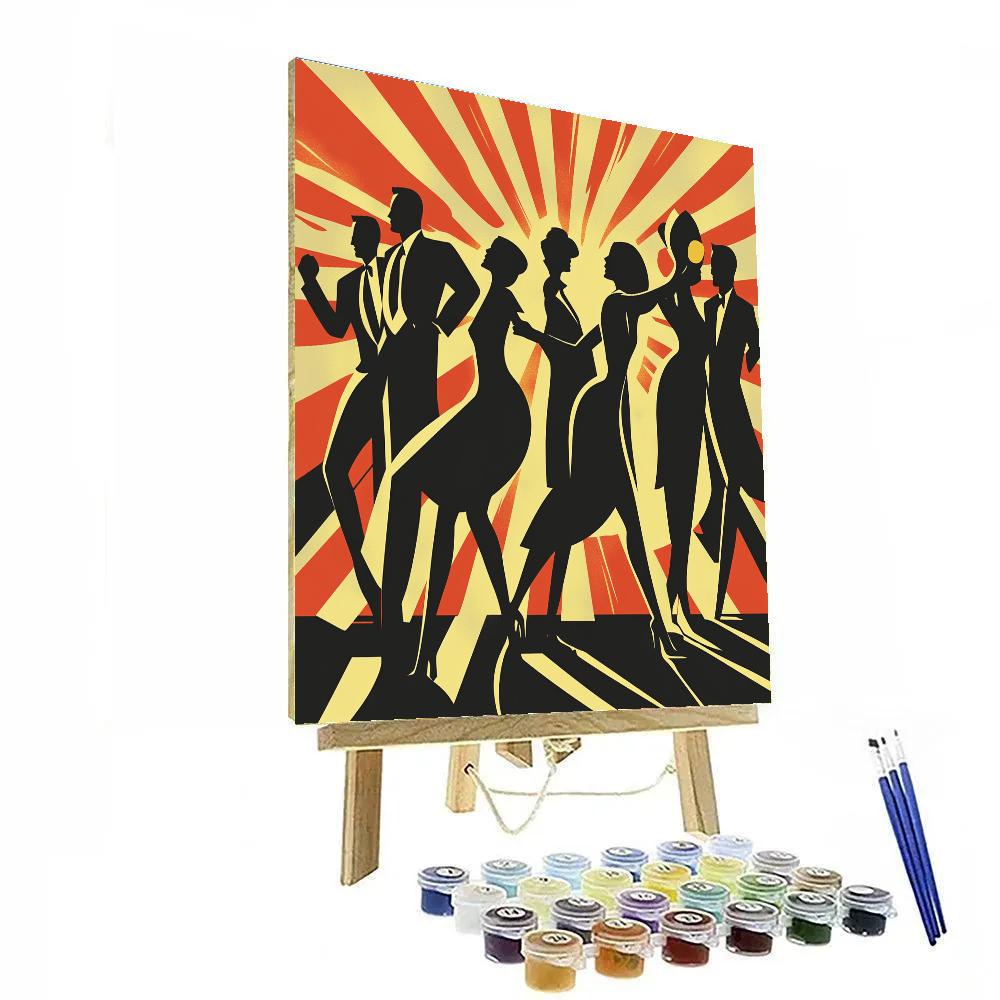 Henri De Toulouse-Lautrec Inspired Nightclub Poster paint by number
