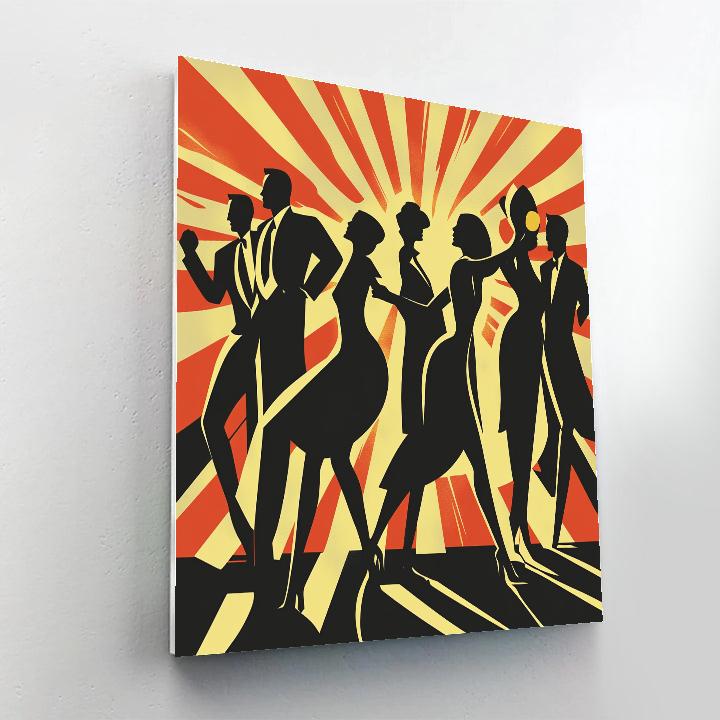 Henri De Toulouse-Lautrec Inspired Nightclub Poster paint by number