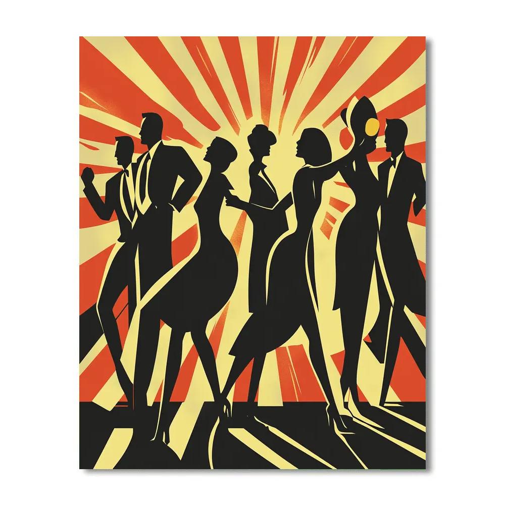 Henri De Toulouse-Lautrec Inspired Nightclub Poster paint by number