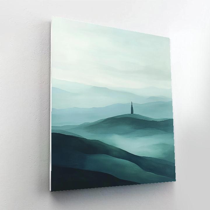 Caspar David Friedrich Inspired Lone Tower DIY paint by numbers