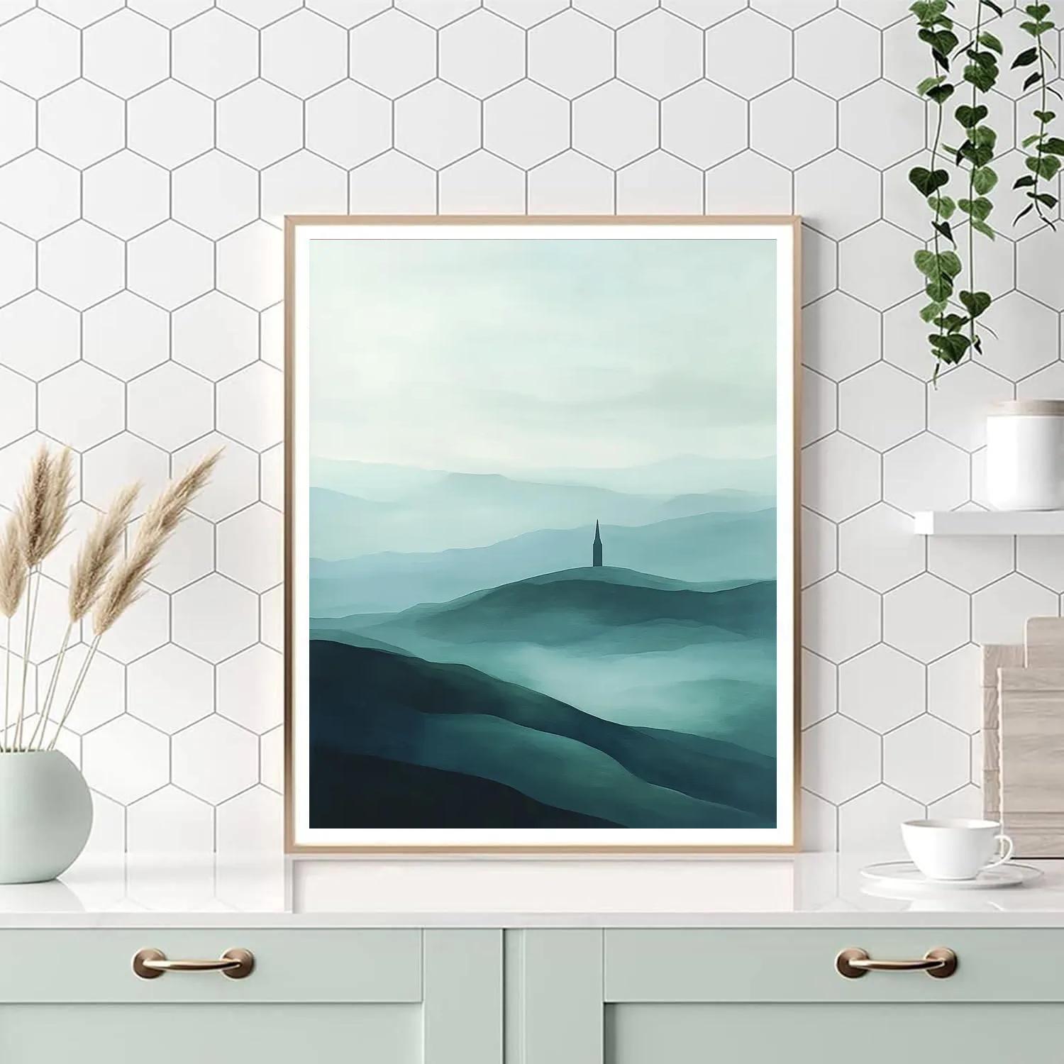 Caspar David Friedrich Inspired Lone Tower DIY paint by numbers