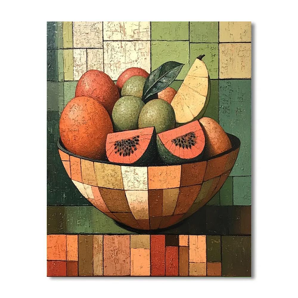 Georges Braque Inspired Fruit Bowl paint by numbers
