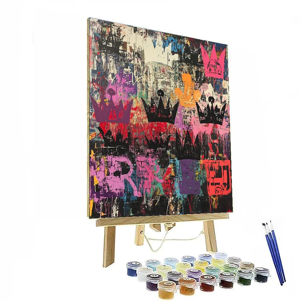 Jean-Michel Basquiat Inspired Fossil Streets Paint by numbers art