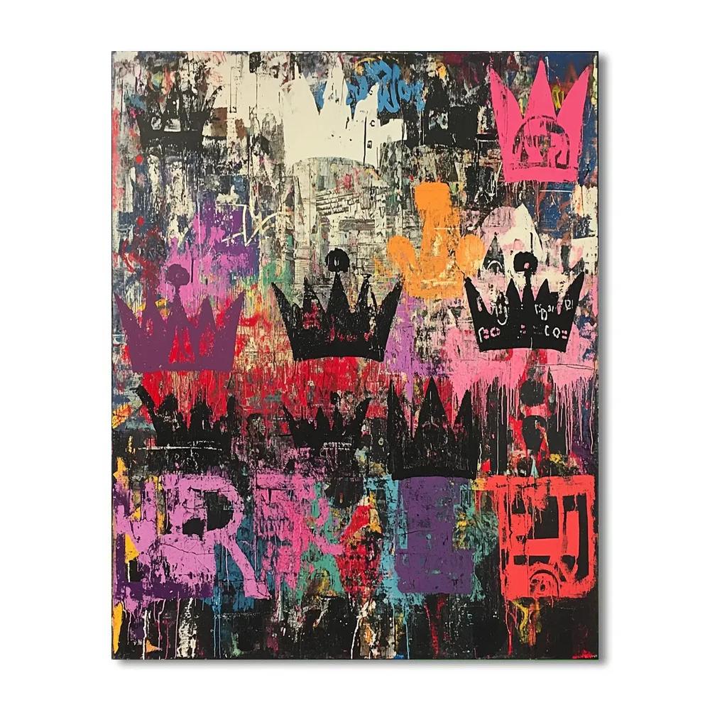 Jean-Michel Basquiat Inspired Fossil Streets Paint by numbers art