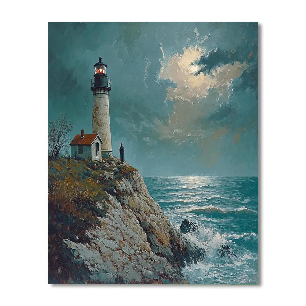 Winslow Homer Inspired Lighthouse Keeper Paint by numbers art