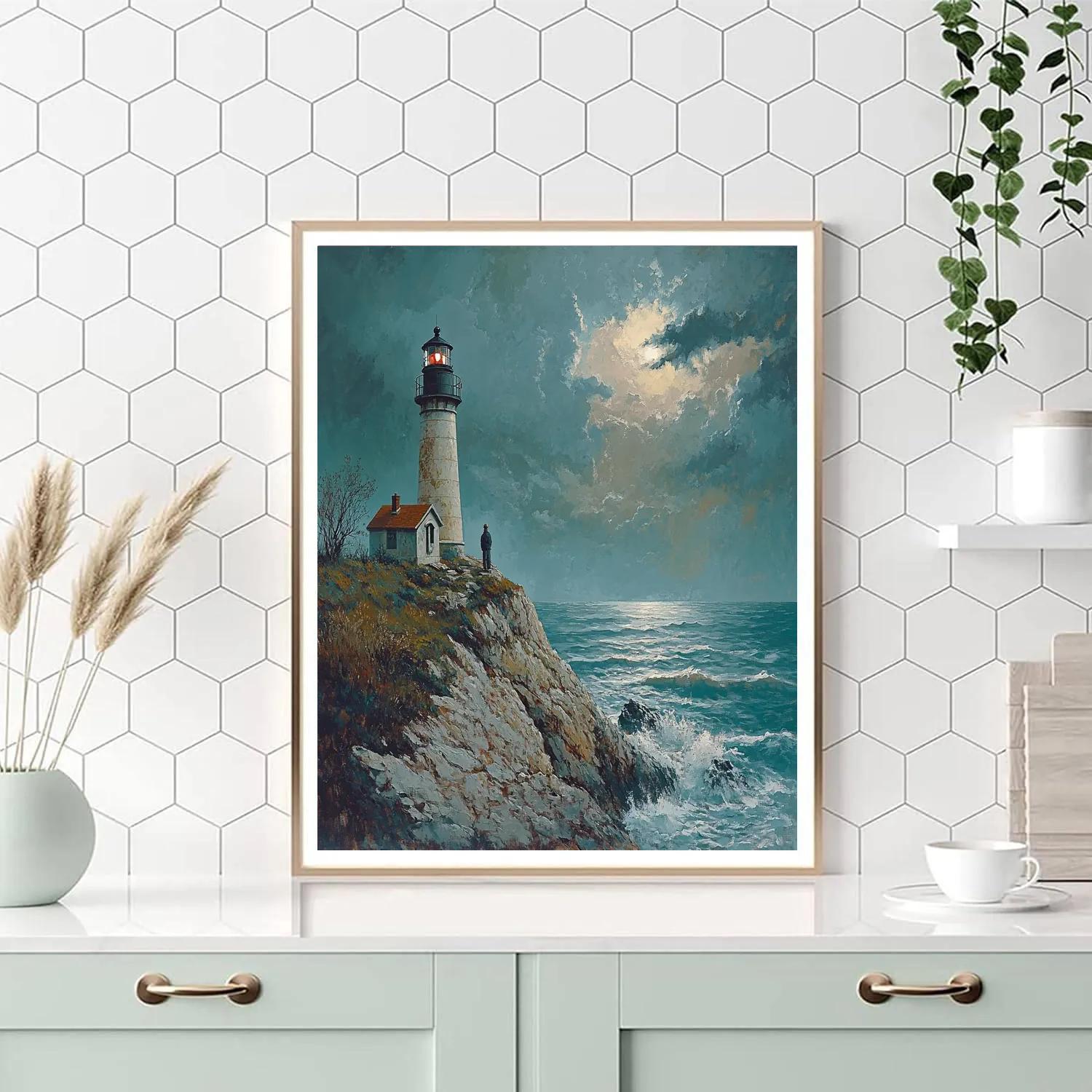 Winslow Homer Inspired Lighthouse Keeper Paint by numbers art